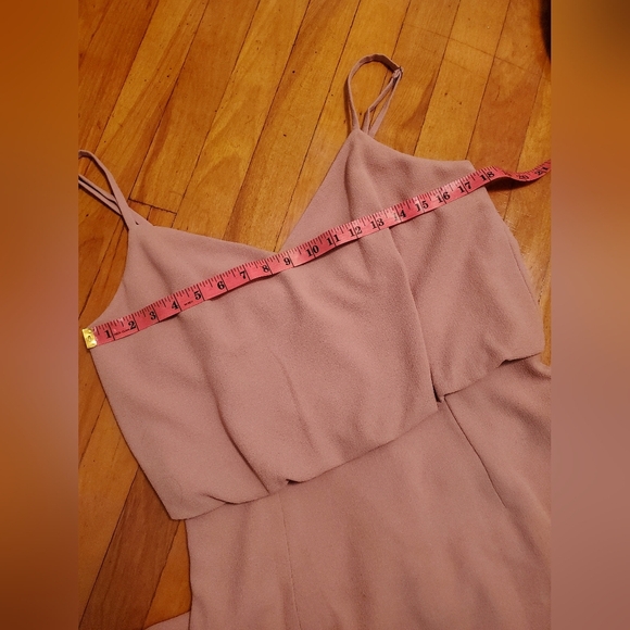 Dress The Population Gracelyn Blouson Jersey maxi dress.High split. Pink. Size L - Picture 9 of 16